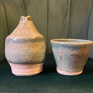 Jessica Lowery Pottery Vase and Bowl